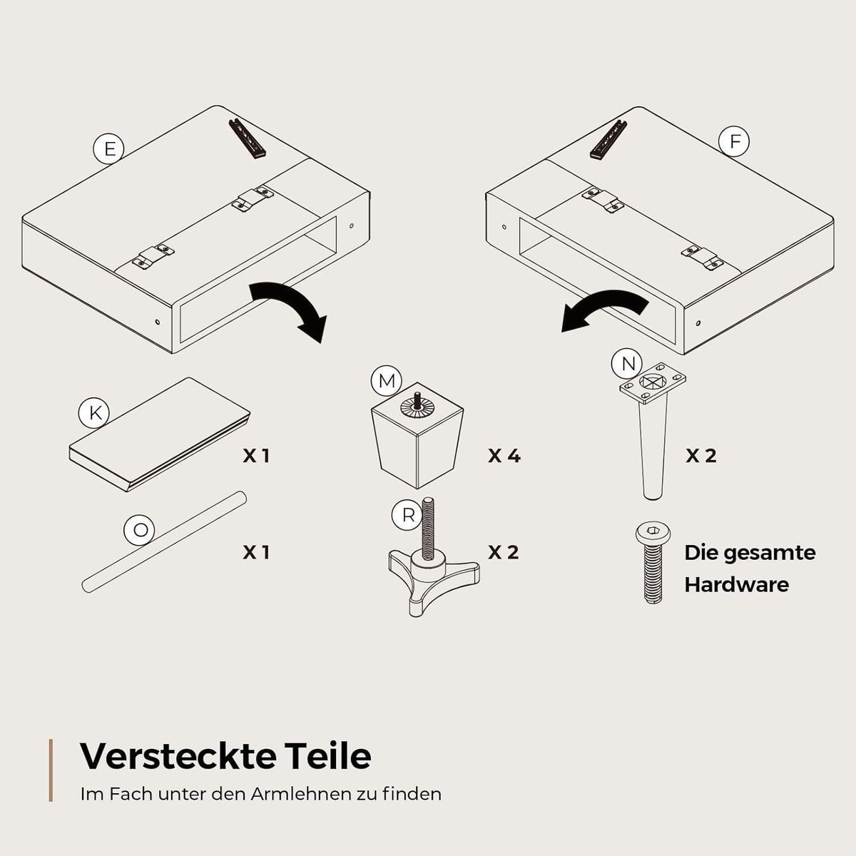 Großes 2-Sitzer Sofa mit Leinenstoff & Tiefsitz