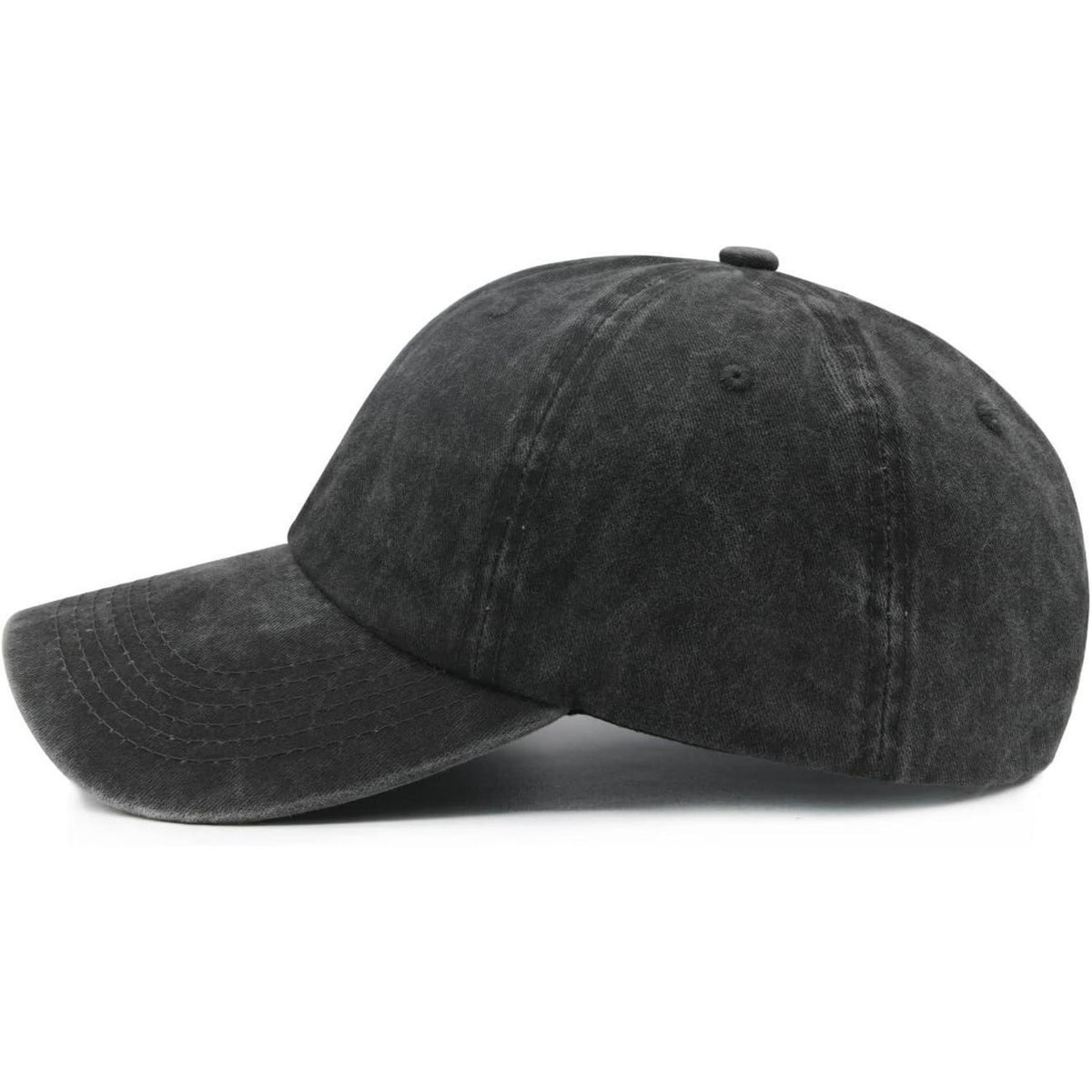 Basecap Übergröße Herren – Verstellbare Baumwollkappe Schwarz 60-65cm
