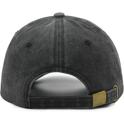 Basecap Übergröße Herren – Verstellbare Baumwollkappe Schwarz 60-65cm