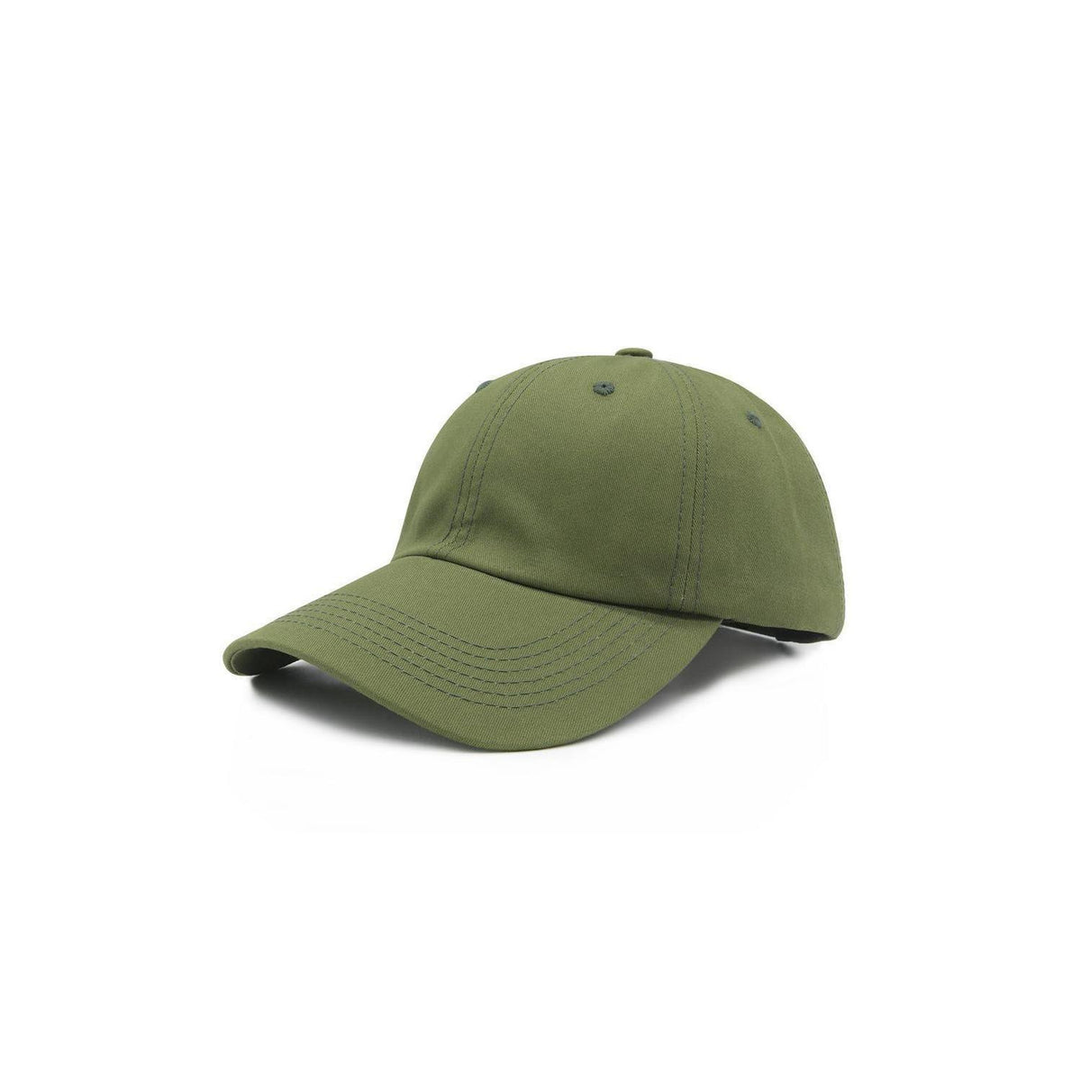 Übergröße Basecap Herren | Baumwolle | Verstellbar 60-65cm | Armee-Grün