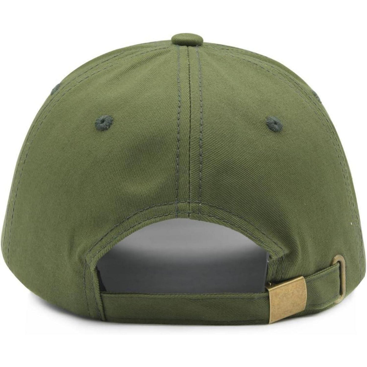 Übergröße Basecap Herren | Baumwolle | Verstellbar 60-65cm | Armee-Grün