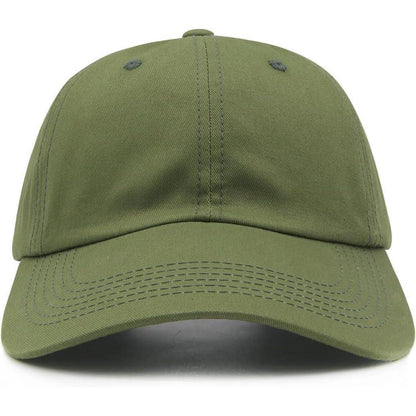 Übergröße Basecap Herren | Baumwolle | Verstellbar 60-65cm | Armee-Grün