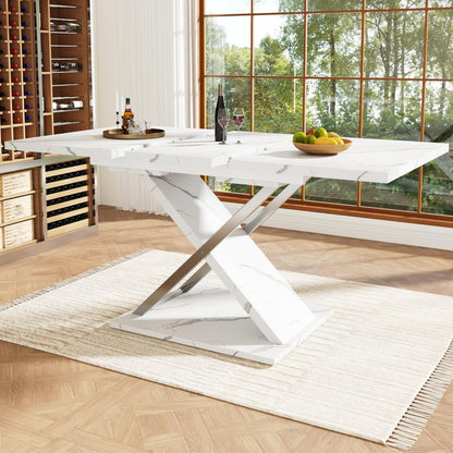 Ausziehtisch Esstisch 118-157cm Kreuzbeine Modern