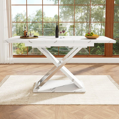 Ausziehtisch Esstisch 118-157cm Kreuzbeine Modern