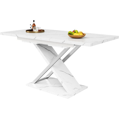 Ausziehtisch Esstisch 118-157cm Kreuzbeine Modern