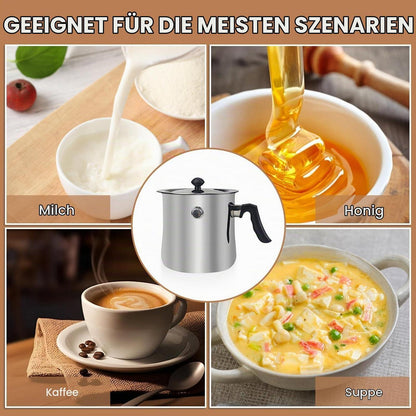 1.5L Edelstahl Milchtopf mit Pfeife & Deckel