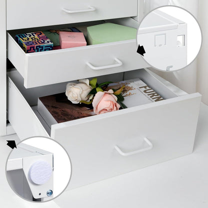 Schreibtisch-Aktenschrank mit 3 Schubladen, Weiß