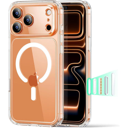 iPhone 17 Pro Max Hülle mit Kamerasteuerung, MagSafe, Militärschutz, Klar