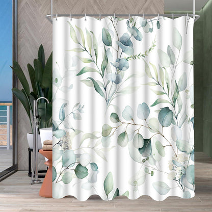 Duschvorhang 120x200 cm Blatt, Wasserabweisend, Waschbar
