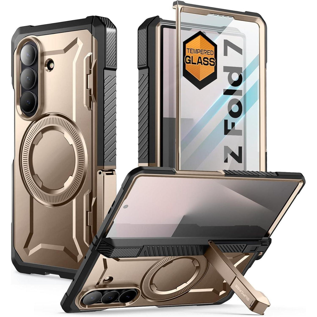 Hülle mit Ständer für Samsung Galaxy Z Fold 7, MagSafe, Displayschutz