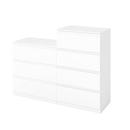 2er-Set Kommoden Weiß 3 & 4 Schubladen – Schlafzimmer & Büro