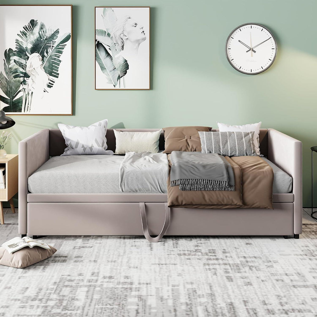 Schlafsofa 90/180x200 cm mit Bettkasten & Stauraum