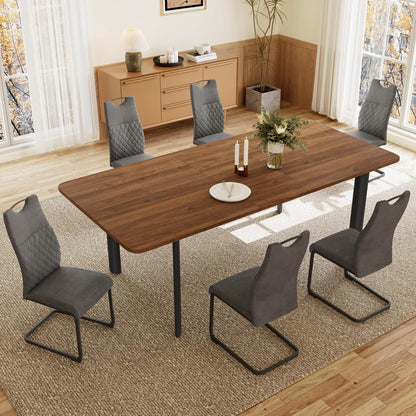 Ausziehbarer Esstisch Set mit 6 Stühlen – Modernes Wohnzimmer Esszimmer