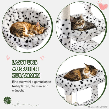 MUTICOR Kratzbaum Groß – 206 cm Kletterbaumhaus für Katzen