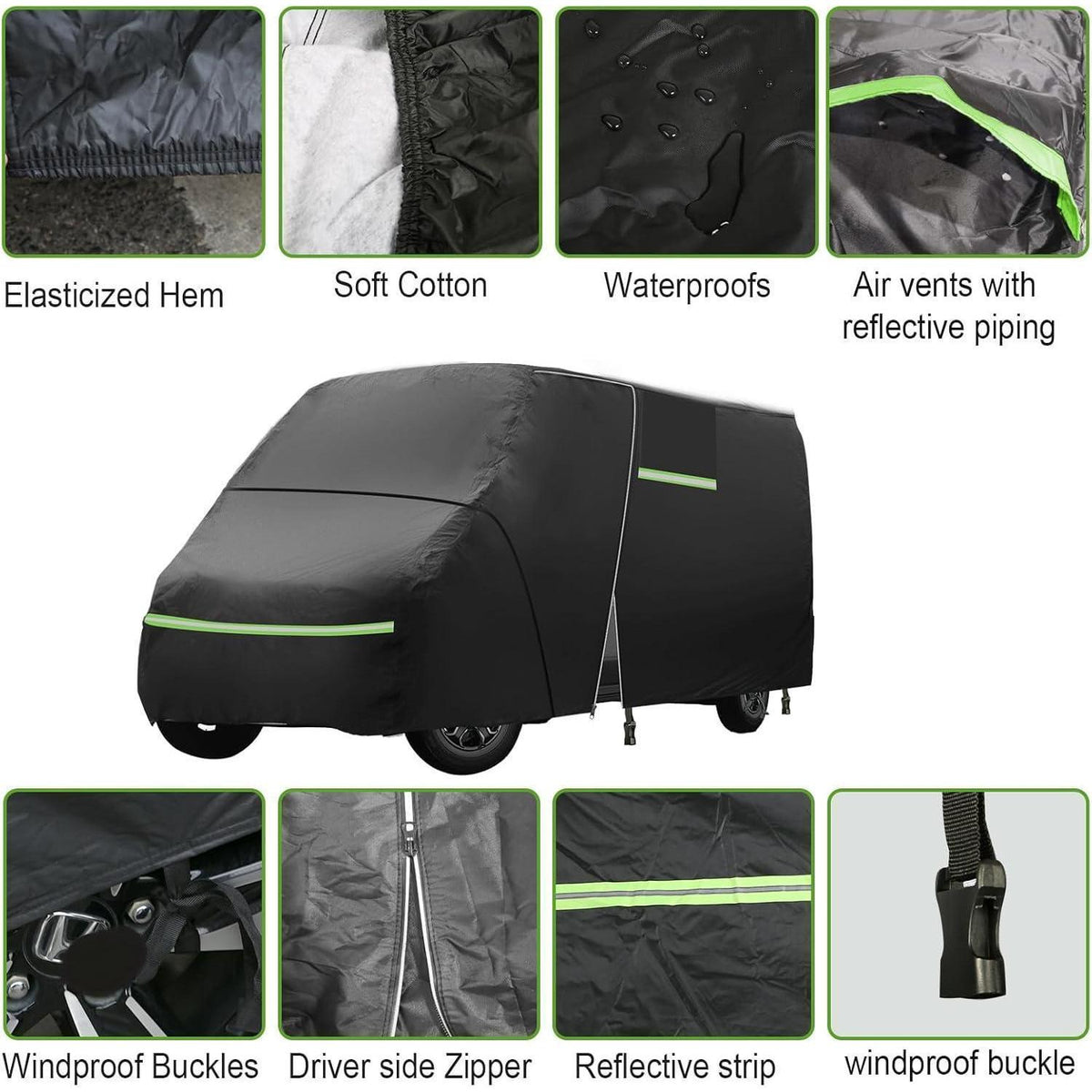 Vollgarage für Fiat Ducato 2006-2024 – Wasserdichte Autoabdeckung mit Türverschluss