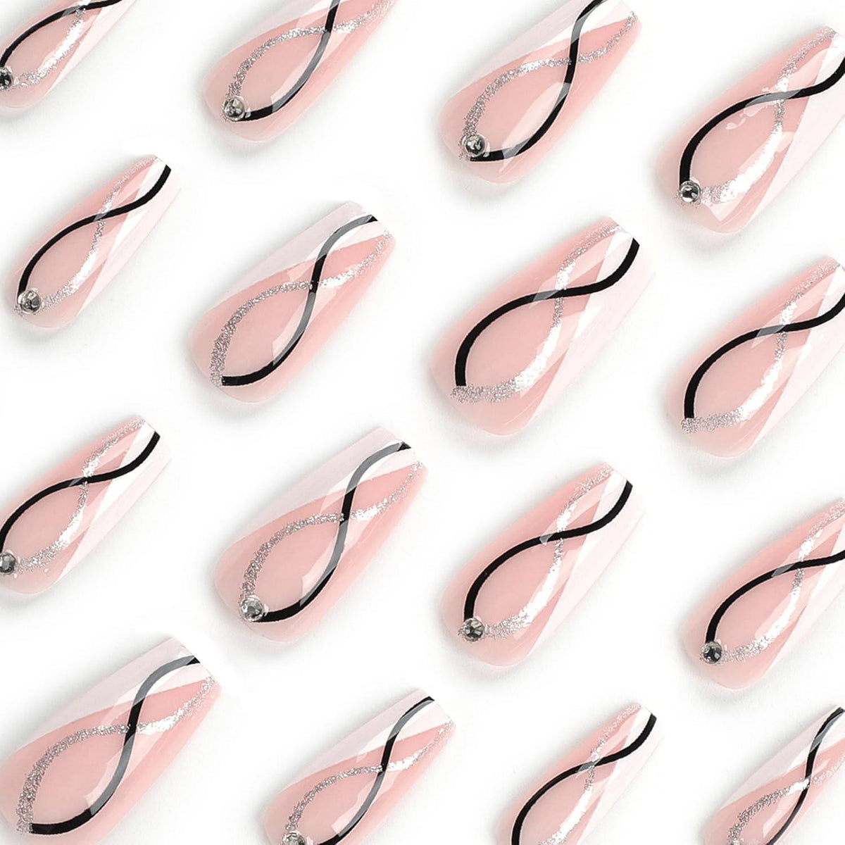 Press On Nägel Set – 24 Stück, Verschiedene Farben & Stile