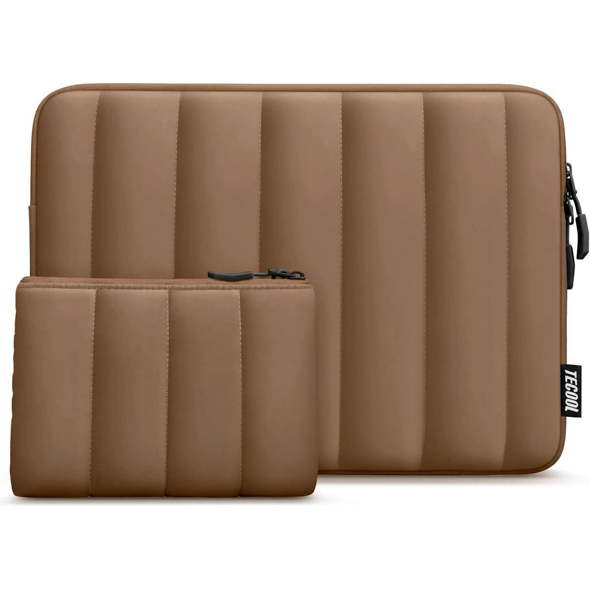 Gepolsterte Laptoptasche 13,3 Zoll mit Zubehörtasche, Braun