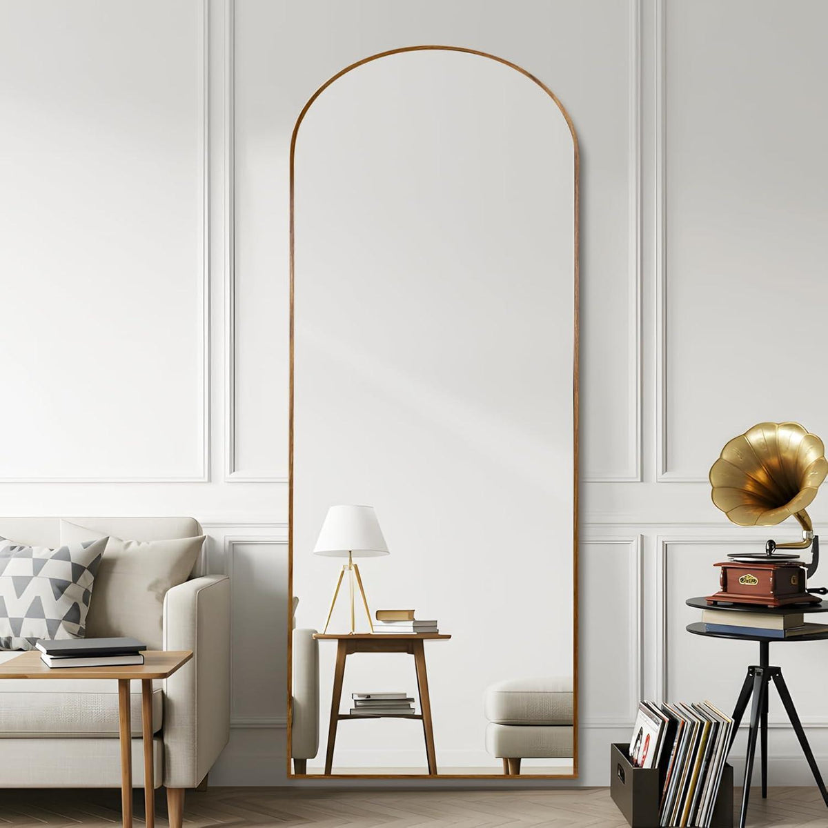 Gewölbter Ganzkörperspiegel 180x76cm – Klassisch & Modern