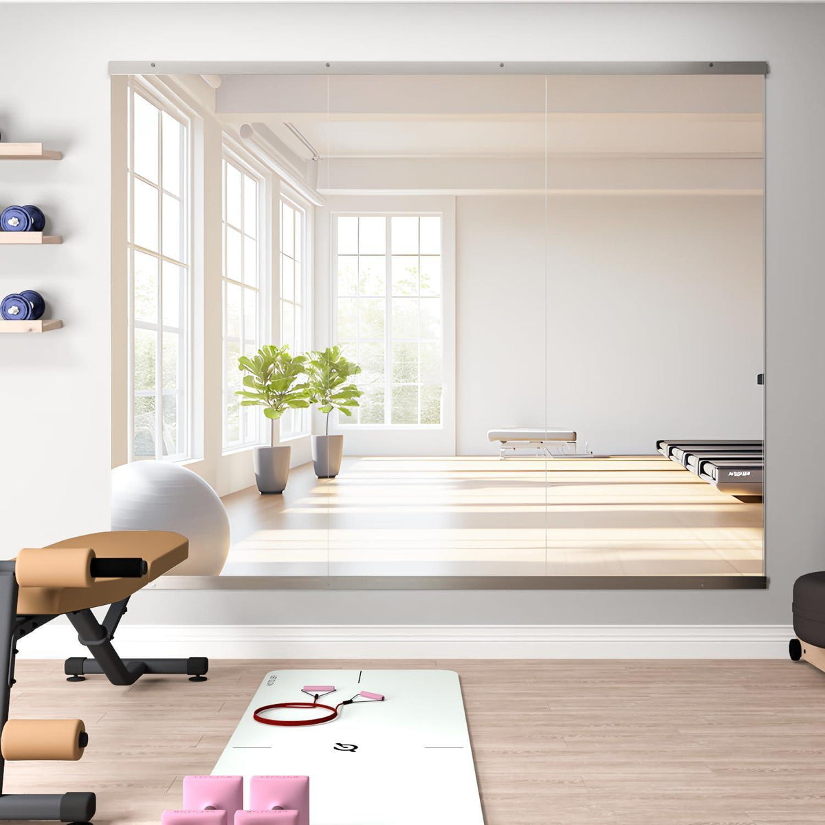 Home Gym Spiegel 145x180cm – Wandspiegel für Fitness & Yoga