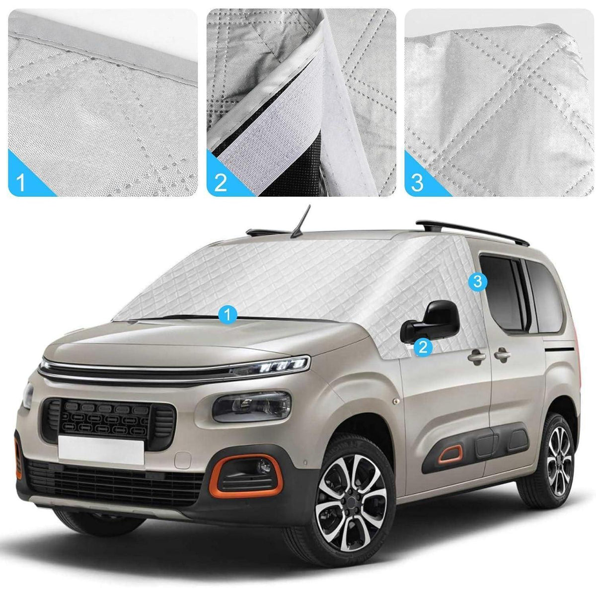 Frontscheibenabdeckung Citroen Berlingo 2018-2025 – Frost & Sonnenschutz