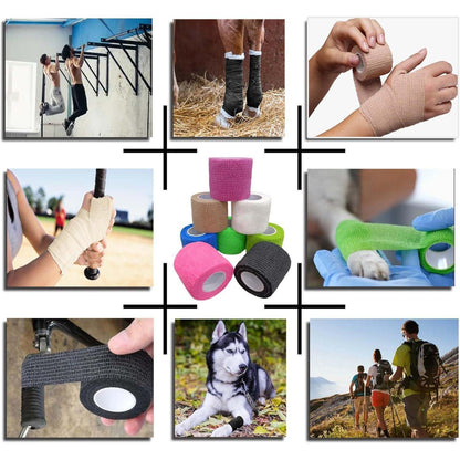 8 Rollen Selbstklebende Bandage 5cm x 4,5m – Elastische Fixierbinde