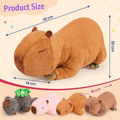 Capybara Kuscheltier Familie – 5 Stück Plüschtiere & Kissen