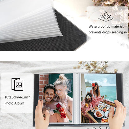 Fotoalbum 10x15cm, 2er-Pack, Leinenoptik, Beige