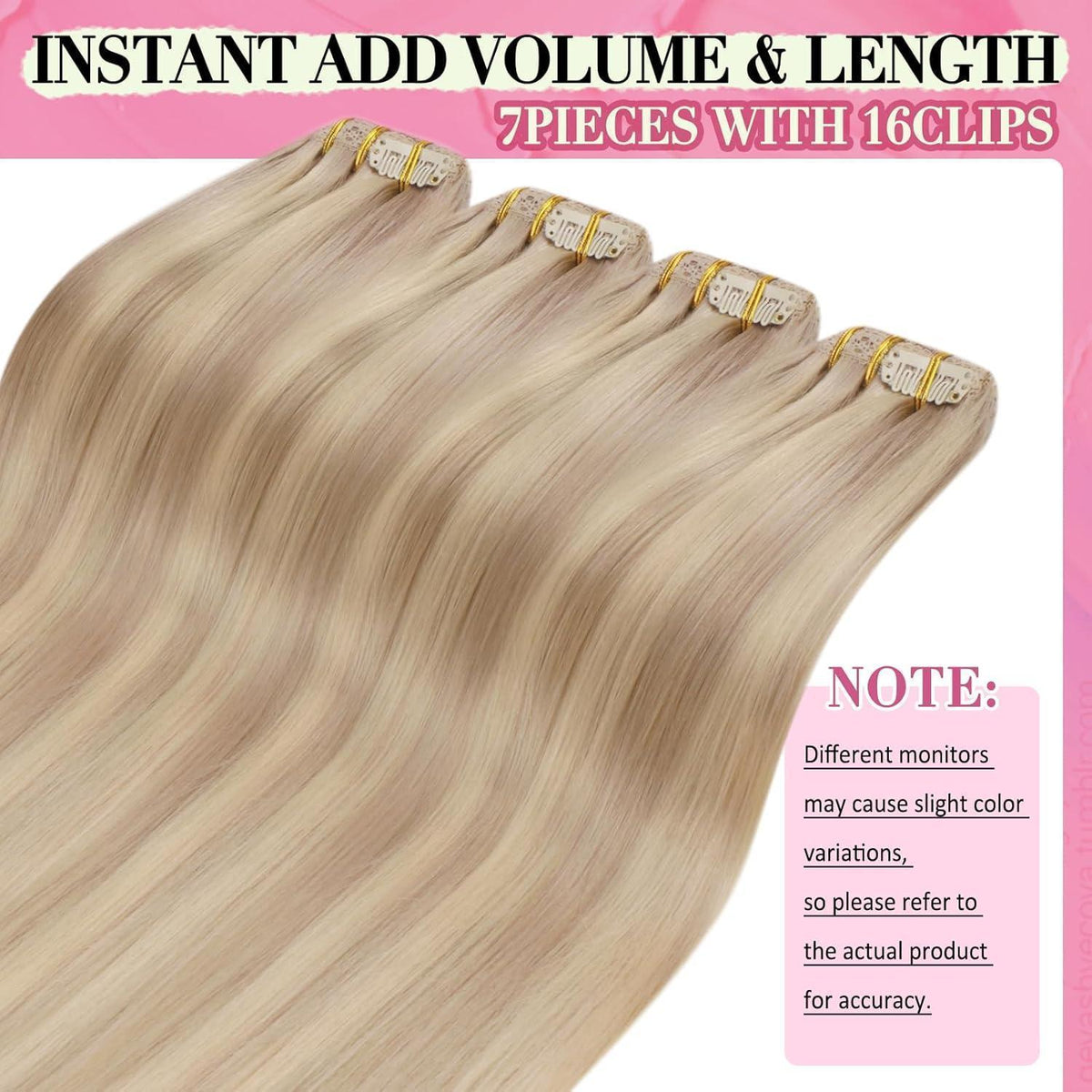 Blond Clip-in Echthaar Extensions 50cm – 150g
