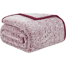 Kuscheldecke Sherpa Flanell 150x200 cm Rot Wendbar