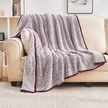 Kuscheldecke Sherpa Flanell 150x200 cm Rot Wendbar
