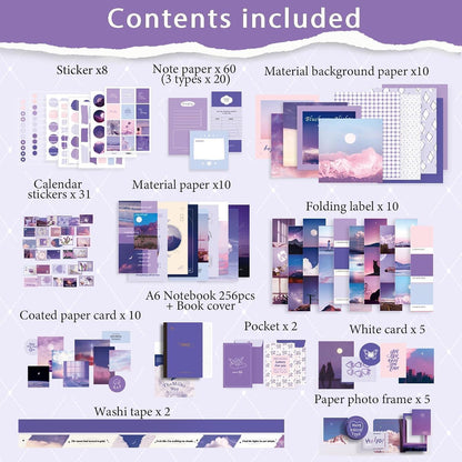 Scrapbooking Set 394 Teile – Tagebuch Zubehör DIY Bastelset
