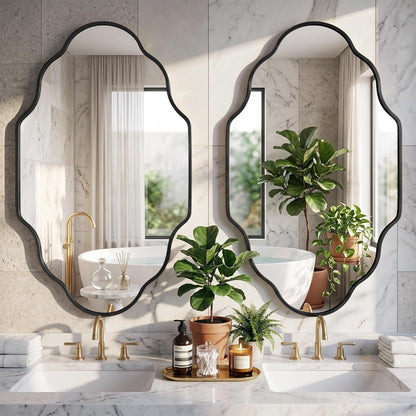 Wavy Gold Wandspiegel – Aluminiumrahmen, 115x65 cm