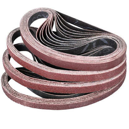 Schleifbänder 10x330 mm, 30 Stück, Mix-Körnung 60-240