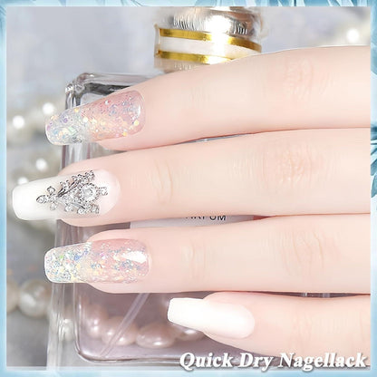 Glitzer Nagellack Klar - Confetti Effekt für DIY Nagelkunst
