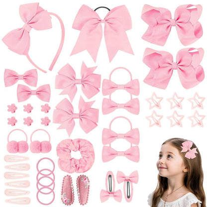 Haarschmuck Set Mädchen 77tlg. Haarklammern & Schleifen