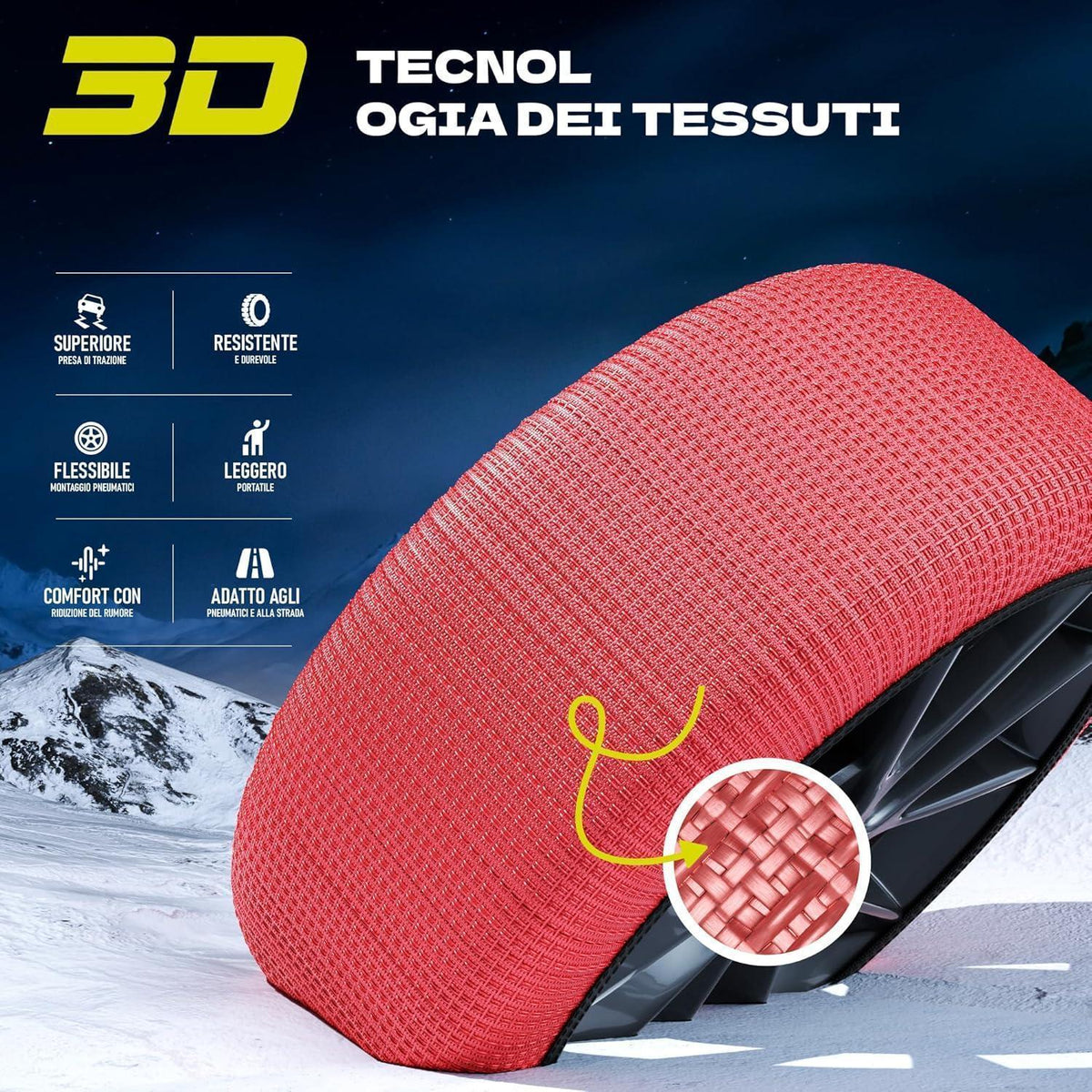 Schneesocken Set mit Handschuhen – Homologiert EN 16662-1
