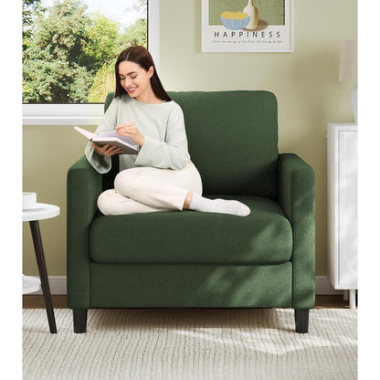 Bequemer Lesesessel Grün – Kleines Sofa für Wohnzimmer & Jugendzimmer