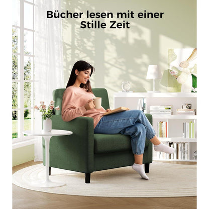 Bequemer Lesesessel Grün – Kleines Sofa für Wohnzimmer & Jugendzimmer