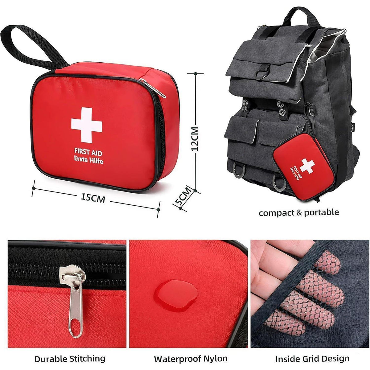 Erste Hilfe Set 90tlg. – Mini Reiseapotheke für Outdoor & Alltag