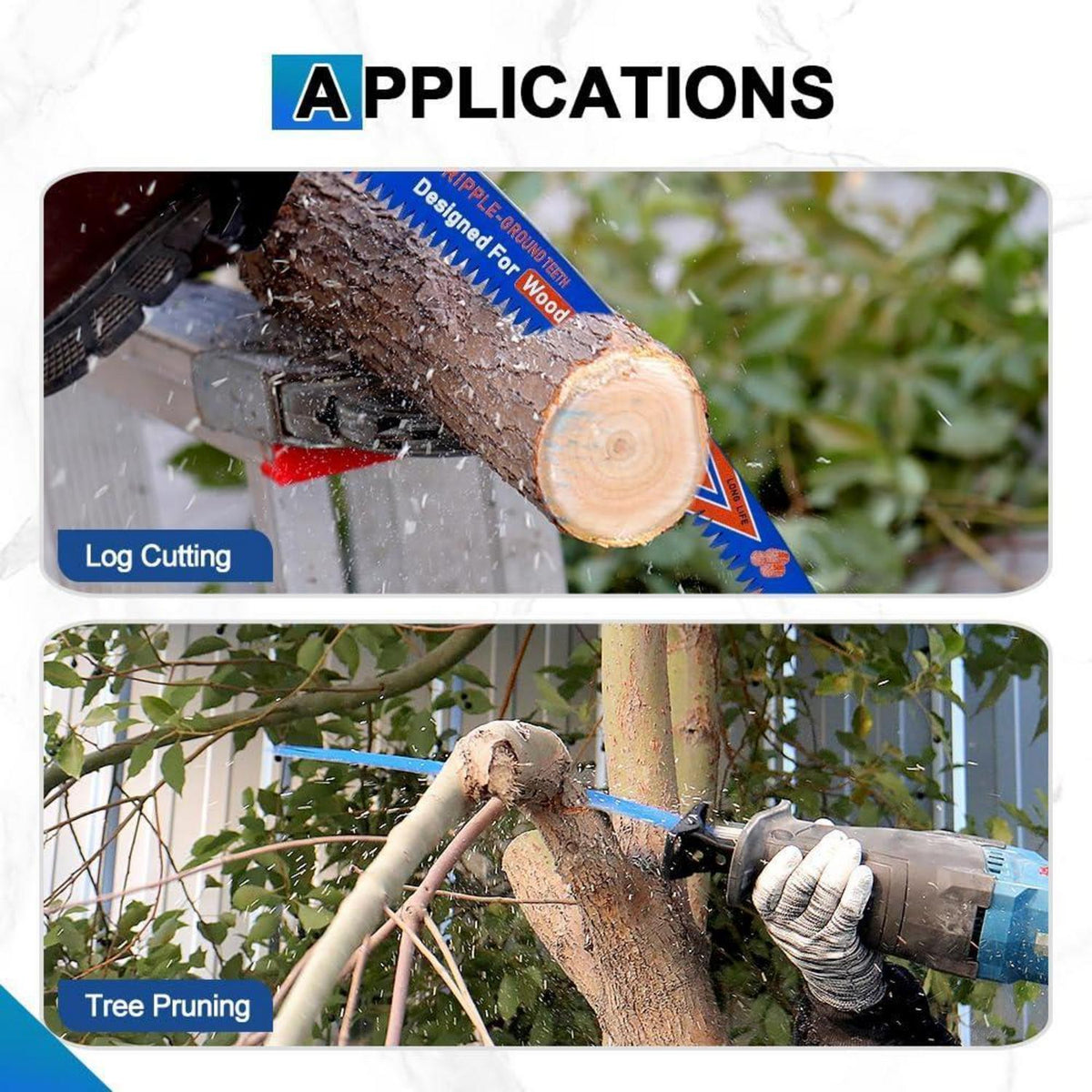 Säbelsägeblätter 180mm mit japanischen Zähnen für Holz