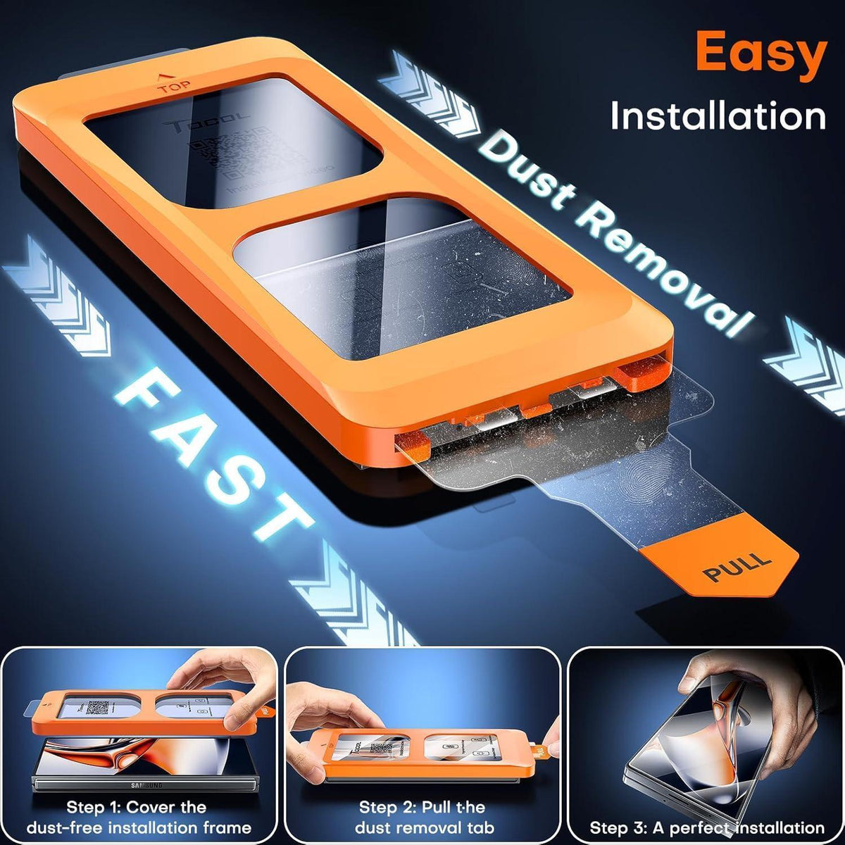 Schutzglas für Galaxy Z Fold 7, 2 Stück, Auto-Installation