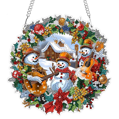 Diamant Painting Weihnachtsschmuck mit Kette – DIY Fensterbild