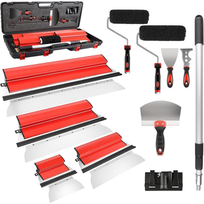 Trockenbau Spachtel Set mit Koffer | 4 Größen + Zubehör
