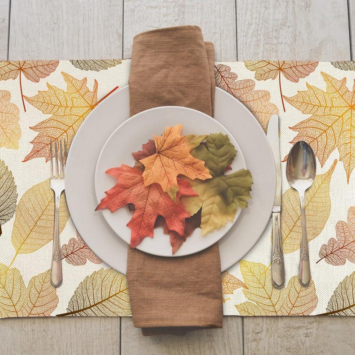 Herbst Tischläufer Ahornblätter 40x240cm – Waschbar & Wiederverwendbar