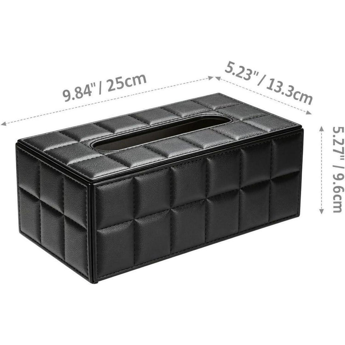 Taschentücherbox Premium mit Magnetverschluss (Schwarz) in Lederoptik
