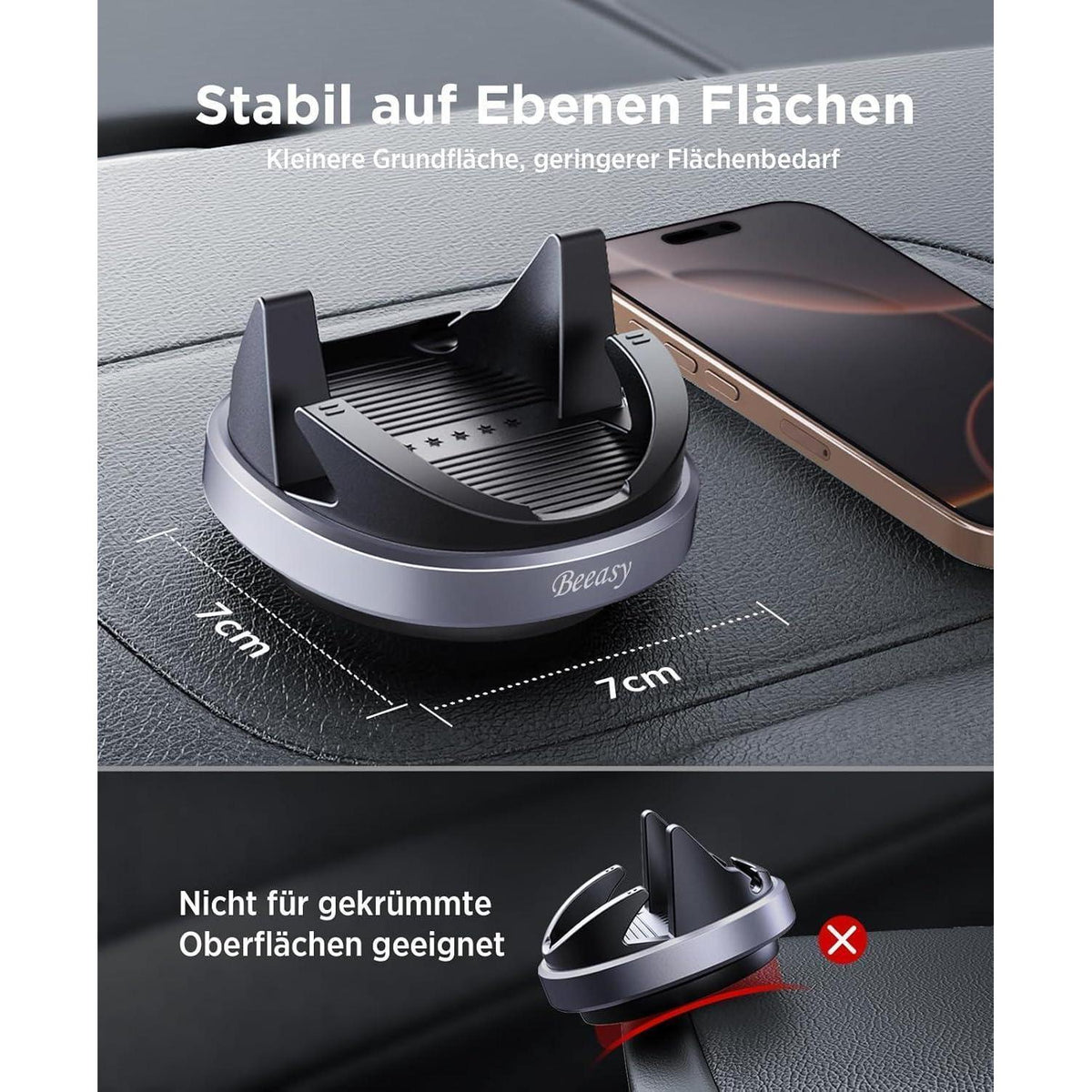 Handyhalterung Auto mit 360° Drehung & Nano-Gel