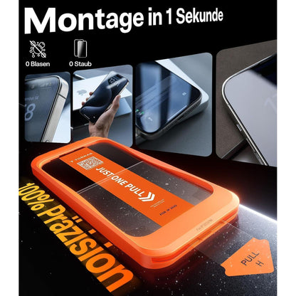 iPhone 17 Pro Max Panzerglas mit AR-Schutz & einfacher Montage