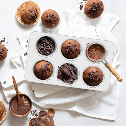 Edelstahl Muffinbackform 12 Muffins - 2er Set