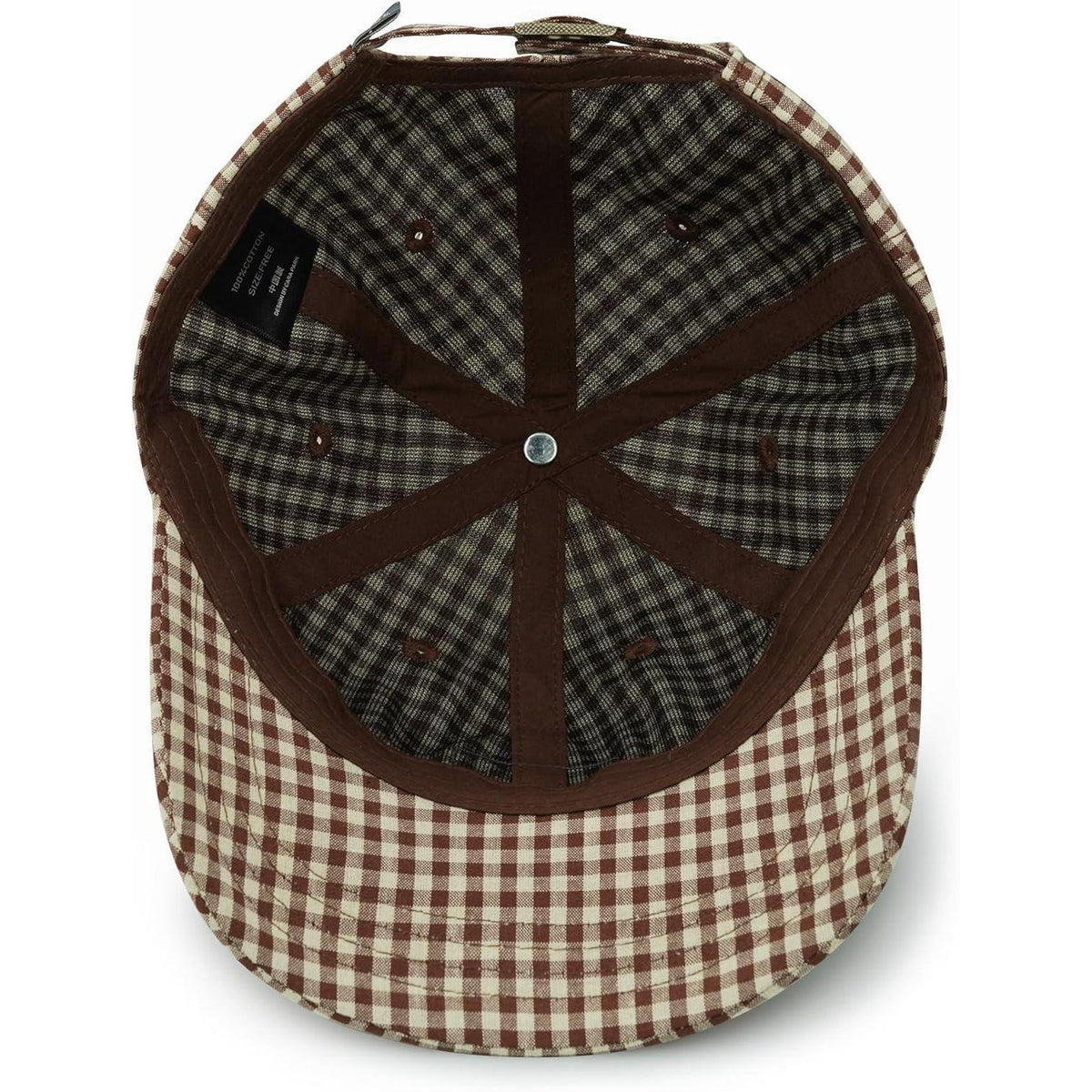 Karierte Baseball Cap Damen Herren Baumwolle Vintage Verstellbar