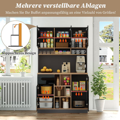 Moderner Küchenschrank mit verstellbaren Regalen & Kippschutz
